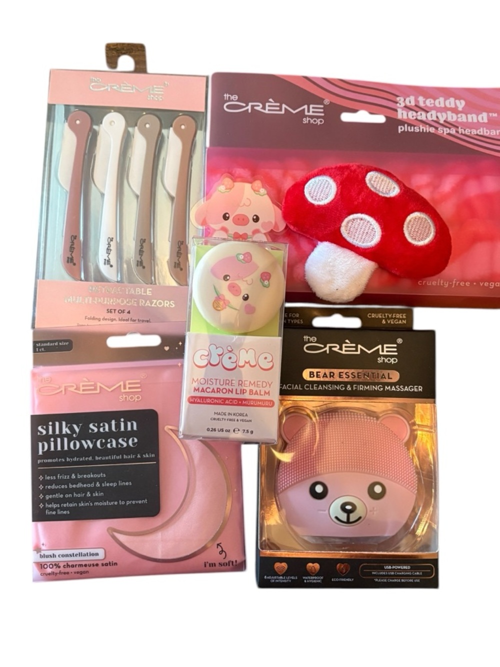 The Crème Shop Pink Spa & Beauty Gift Set